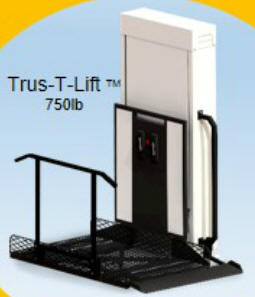 trustram trus-t-lift vertical platform lifts vpl porch Oakland mobile home park