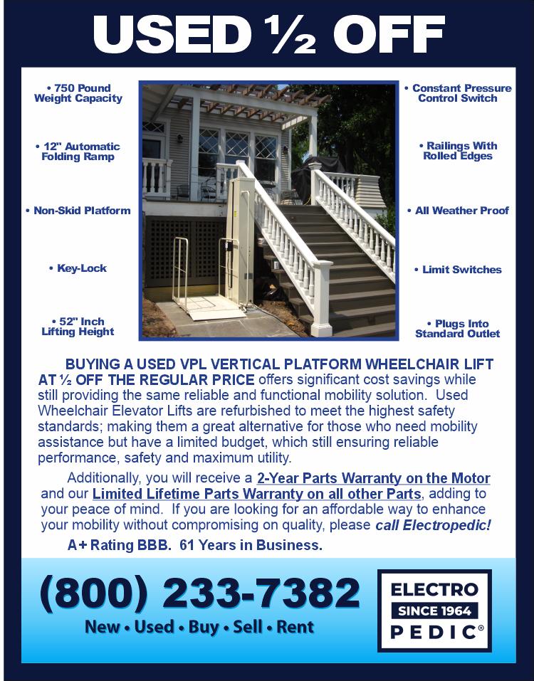 Used Long Beach second hand vpl wheelchair elevator lifts are used for mobile home and commercial ada business use